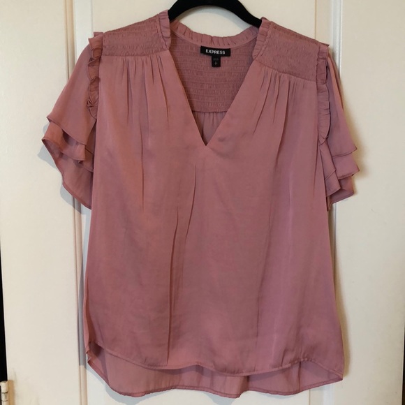 NWOT Express Mauve Satin Top - Picture 5 of 10